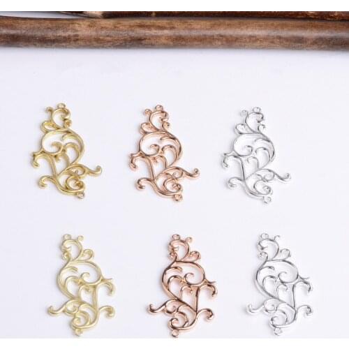 5 Pieces/Lot 46*28mm Copper Vine Shape Pendant Connector Manual Ornaments DIY Jewelry Accessories