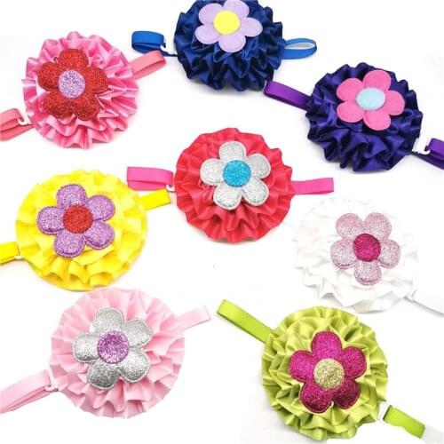 50pcs Flowers Style Pet Dog Bowties Necktie Pet Grooming Puppy Dog Grooming Accessories Cat Dog Bow Tie Pet Bowties