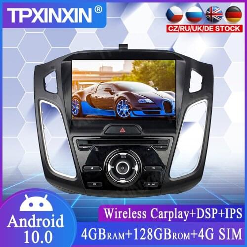 Android 10 For Ford Focus 2012-2015 Car Multimedia Player GPS Navigation Head Unit Auto Radio Stereo Tape Recorder Carplay