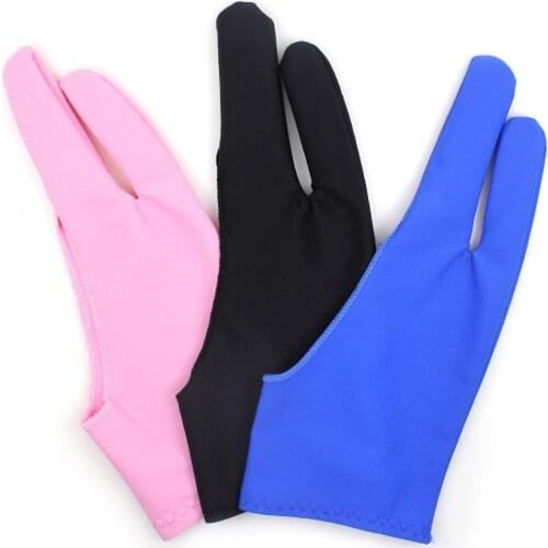 Artist Anti-fouling Sweatproof Gloves 3 Pack Free Size 2 Finger Gloves