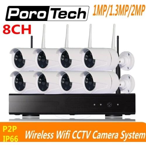 8CH CCTV System 720P 960P 1080P Wireless NVR kit outdoor indoor IR Night Vision P2P IP wifi Camera Security Surveillance System