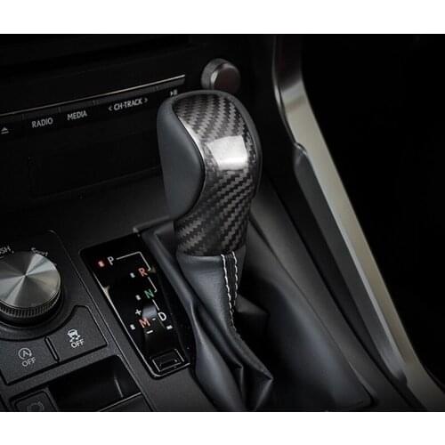 Real Carbon Fiber Car Gear Shift Knob Decorative Cover for LEXUS ES IS GS CT NXRX RC300 200 450 2014 2015 2016 2017 2018