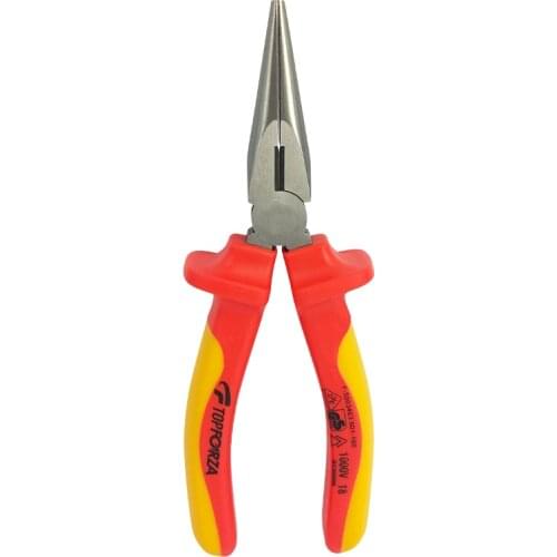 VDE1000V Eleictrician Long Nose Plier Insulated Needle Nose Plier High Voltage Cable Cutter Clamper Hand Tools