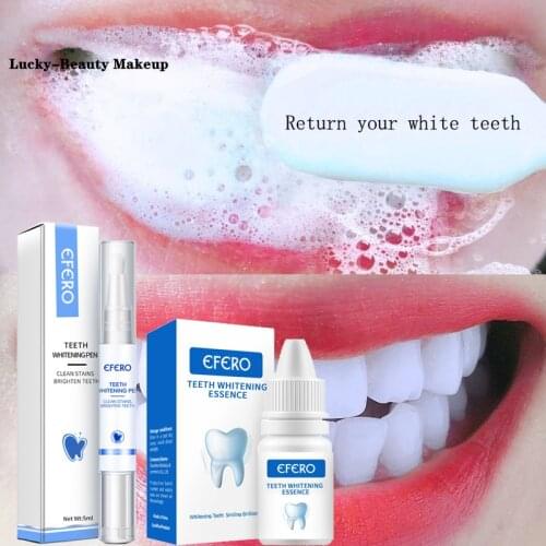 EFERO Teeth Whitening Essence Removes Plaque Stains Tooth Bleaching Cleaning Serum White Teeth Oral Hygiene Tooth Whitening Pen