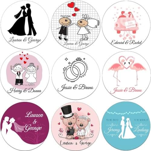 Customized Wedding Stickers Invitations Seals Gift Boxes Labels Add Your Logo Picture Text Personalized Valentines Day