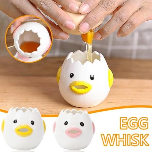 Cute Little Chicken Ceramic White Separator Baking Liquid Separation Durable and Practical Kitchen Household Tools