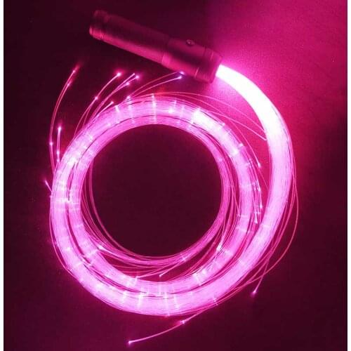 Space LED Fiber Optic Whip 360° Swivel Super Bright Light Up Rave Toy Pixel Flow for Dancing Parties Shows EDM Music Festivals