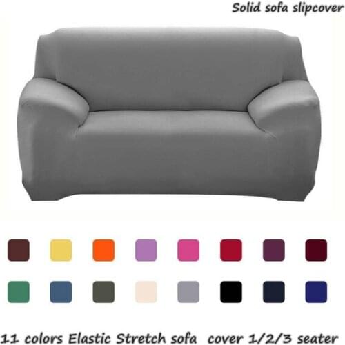 Solid Color Sofa Cover for Living Room All-Inclusive Elastic Corner Sofa Slipcover Couch Cover Armchair Protector 1/2/3/4 Seater