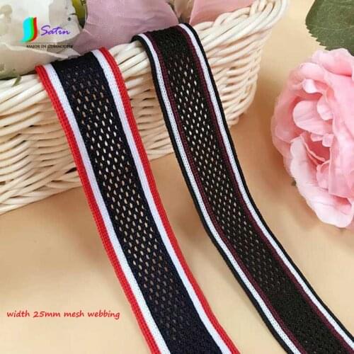 Wholesale 80 Yards Sports Shoe,Hat,Bag Gift Decoration Sew Material Red Black,White Narrow Stripe Mesh Lace Webbing A0066L