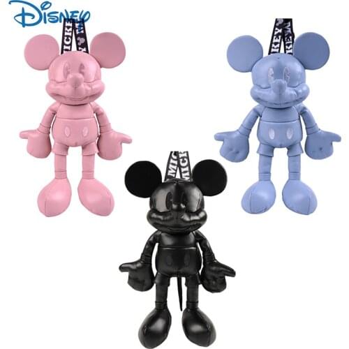 Original Disney PU Stuffed Shoulder Bag Mickey Minnie Mouse Ins Fashion Girls Boys Genuine Top Brand Birthday Christmas Gift Toy