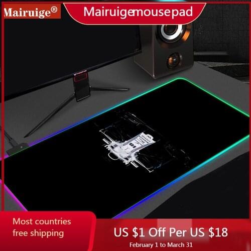 Mairuige Personalized RGB Mouse Pad Gaming Keyboard Pad XXL Home Office Desk Pad Led Light Non-slip Natural Rubber Pad CN