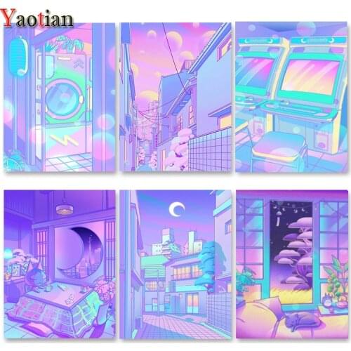 5d Full Square Diamond Painting Color Room Diamond Embroidery Mosaic Set Cross Stitch Rhinestone Mosaic Artist Home Decoration