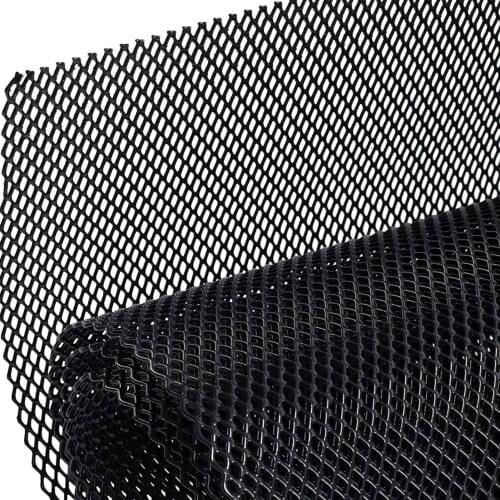 40x13inch Car Grille Mesh Sheet Universal Black Accessories Practical Exterior Parts Multifunctional Aluminum Durable Rhombus