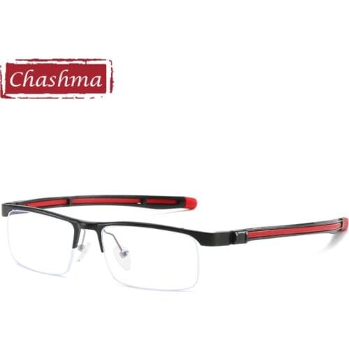 Sport Style Trend Eyeglasses Frames Men Semi Rimmed Football Myopia Glasses Optical Basketball Spectacles with Magnet