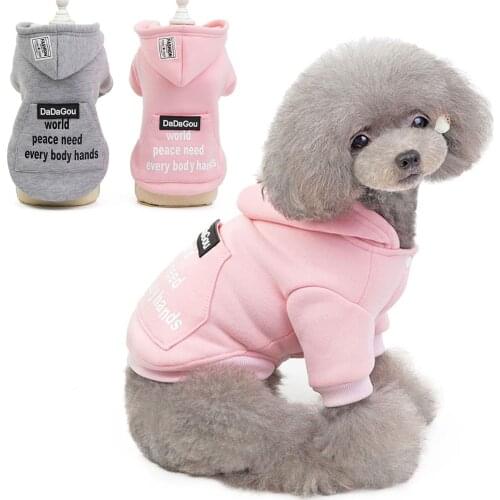 Dog Warm Clothes 2020 New Winter Pet Clothes Small And Medium-sized Dog Hoodies Puppy Clothing Sweatshirt For Dogs Chihuahua