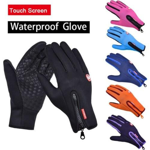 Windstopers Gloves Anti Slip Windproof Thermal Warm Touchscreen Glove Breathable Tactico Winter Men Women Black Zipper Gloves