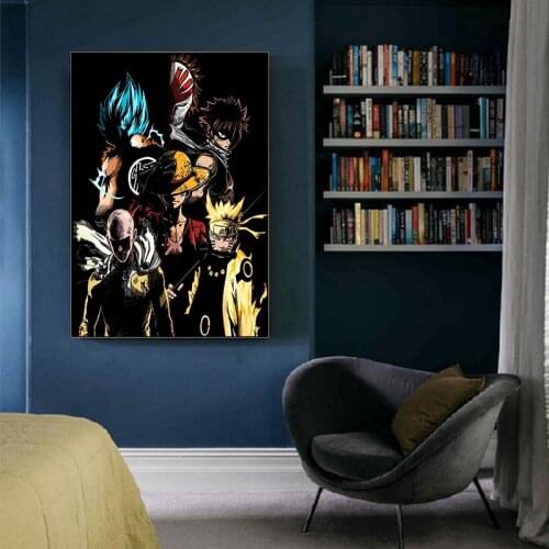 Japanese Classic Anime Protagonist Luffy Naz Canvas Painting Poster Wall Art Picture Bedroom Living Room Home Decoration