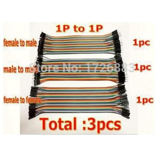 Wholesale!free shipping!Dupont line 120pcs 20cm male to male+male to female and female to female jumper wire Dupont cable