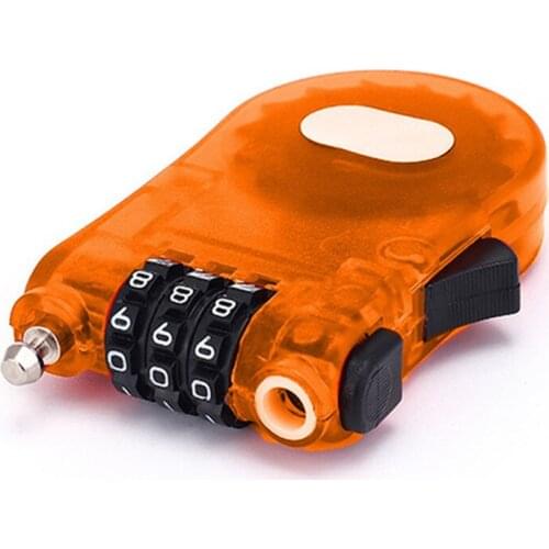 Mini Password Lock Motorcycle Helmet Lock Creative Retractable Steel Wire Cable Locks Anti-theft Security Code Keyed Padlock