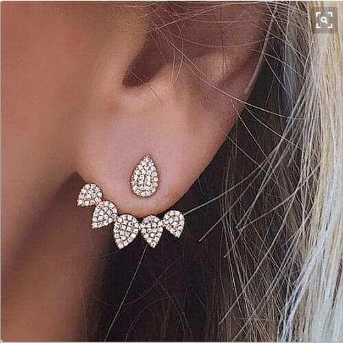 New Bijoux Fashion accessories cute Drop crystal stud earrings nice gift for women ladies E303