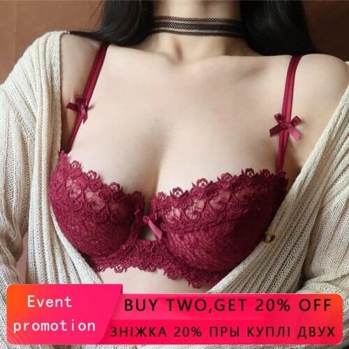 Women Embroidery Out See Though Lace Bra and Panties Sets Sexy Lingerie Lace Underwear A B C D E Cup