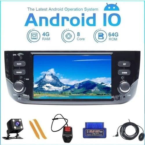 ZLTOOPAI Android 10.0 8Core For Fiat/Linea/Punto evo 2012-2015 Radio GPS Navigation Multimedia Player Steering Wheel Control IPS