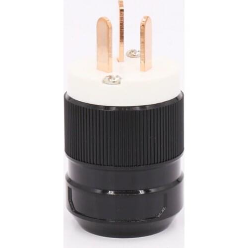 1pair HIFI audio Red copper AU AC Male Power Plug +IEC Connector 17mm