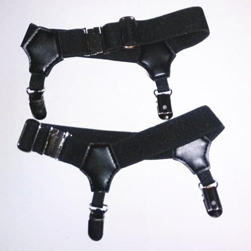 2pcs 6 Colors Sexy Double Clip Thick Thin Women Men Sock Garter Suspender Costume Cosplay Accessories