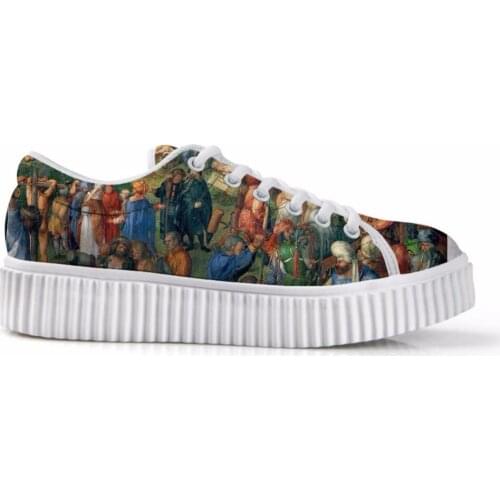 2021 Spring Autumn Fashion For Women Flats Shoes Female Lace-up Stylish Of Low Top Height Increasing White Canvas Platform Shoes