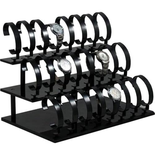 3-Tier Removable Watch Stand Holder 24 Acrylic Watch Jewelry Display Rack Watch Stand Holder Tabletop Display storage rack