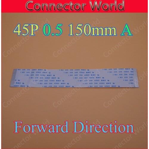 5-100X 45pin FFC FPC flat line flexible cable 0.5mm pitch 45 pin A Forward Length 150mm Ribbon Flex Cable AWM 20624 80C 60V VW-1