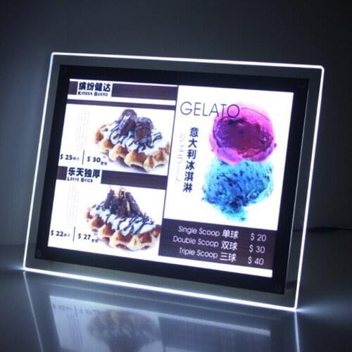 A3 Single Sided Tabletop Led Light Box,LED Illuminated Panel for Cafe,Tea,Retail Stores