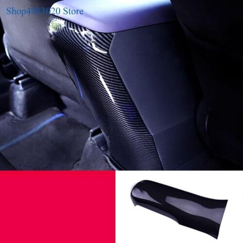 For Vtear Toyota C-HR CHR accessories Car Rear Armrest Panel Trim Cover Interior Mouldings Carbon fiber car styling 2017-2019