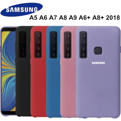 Phone Case For SAMSUNG Galaxy A9 A8 A7 A6 A8 A6 A5 2018 Liquid Silicone Soft Protection Case Back Cover For Galaxy A6 A8 Plus