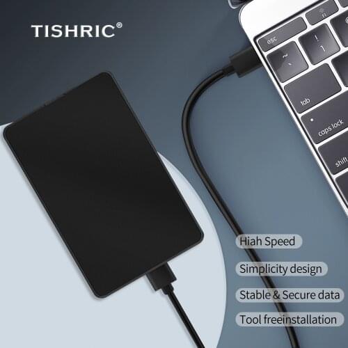 TISHRIC External Hard Disk Case 2.5 inch Sata HDD Case Type-C Adapter 10TB SSD Case Hard Drive Enclosure HDD Box
