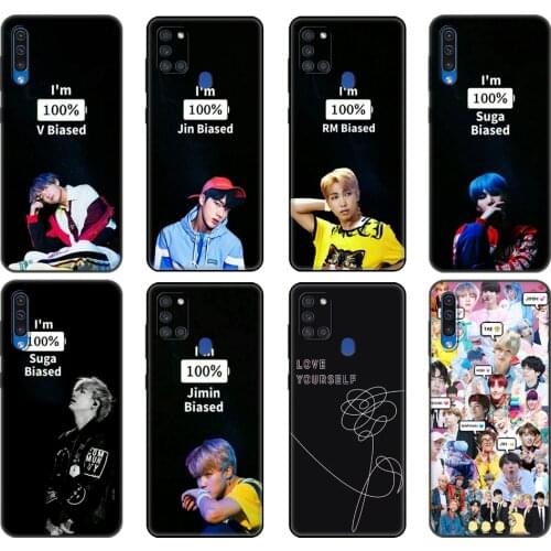 Black tpu Case For Samsung Galaxy A50 50S A30S A10 A11 A21S A31 A41 A51 A71 M21 M30S Rap RM JIMIN JIN SUGA J HOPE V JUNG KOOK