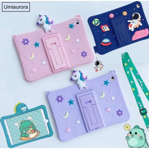 Kids Cartoon Shockproof Silicon Case For Huawei Mediapad M5 Lite 8.0 T5 10 10.1 MatePad Pro 11 10.8 10.4 T10 T10S Tablet Cover