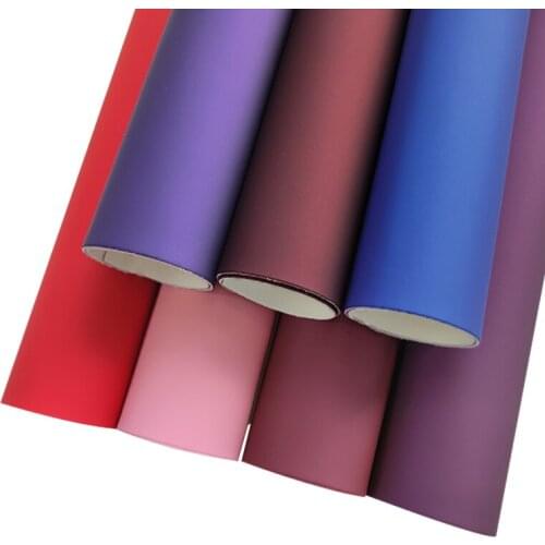 Smooth Surface Matte Solid Color PVC Faux Leather Fabric Sheet for Making Shoe/Bag/DIY Accessories/Decorative/Hair Bow