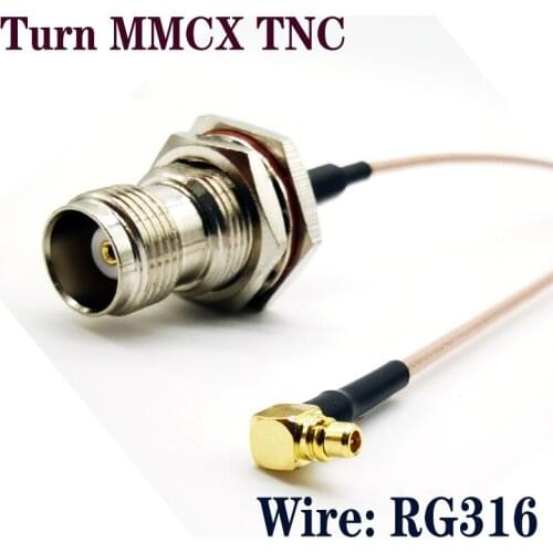 Jw turn TNC MMCX - female head RG178 RG316 tieline low loss line radio communications equipment