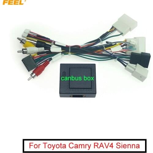 FEELDO Car Audio Android 16Pin Wiring Cable Adapter With Canbus For Toyota Camry(2018+)/Avalon(2019+)/Sienna(18-20)/Corolla(2020