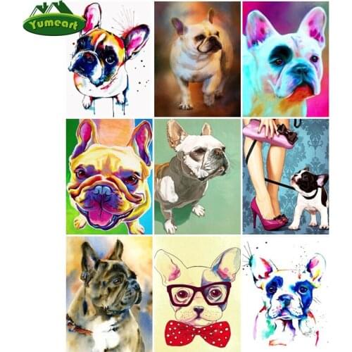 Paint With Diamond Painting French Bulldog Mozaik 5D DIY Diamond Embroidery Handmade Diamond Mosaic Picture Rhinestones Kits