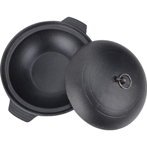 Chinese styel multi function cast iron casseroles stewed braised chicken soup rice cooking hot pot high temperature heanlth pan