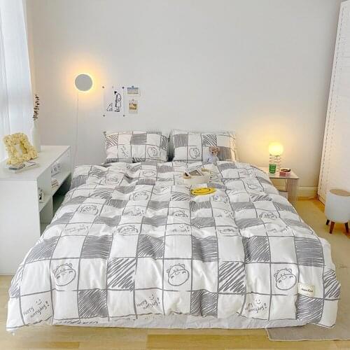 100% Cotton Simple Little Cow Dute Cover Bedroom Bedding Set Duvet Cover/Student Dormitory Single Double Queen Size