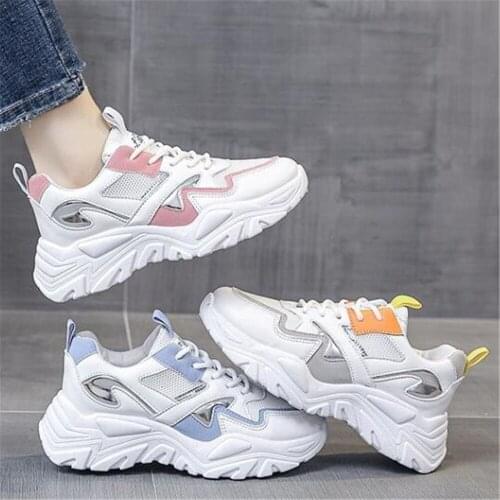 Spring Women Fashion Sneakers Designer Students Trainers Tenis Wedge Breathable Platform Female Vulcanize Shoes Zapatillas Mujer