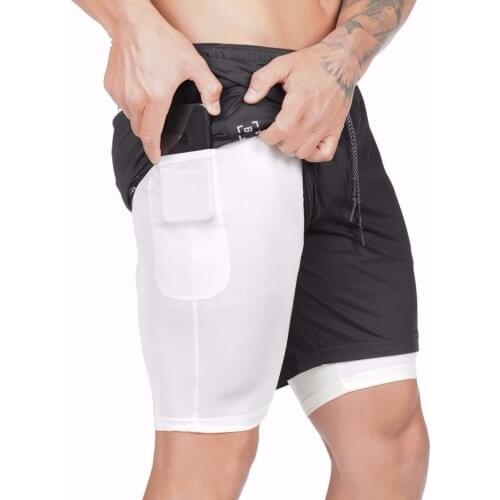 2020 Summer Running Shorts Men 2 in 1 Sports Jogging Fitness Shorts Training Quick Dry Mens Gym Men Shorts Sport gym Short Pants