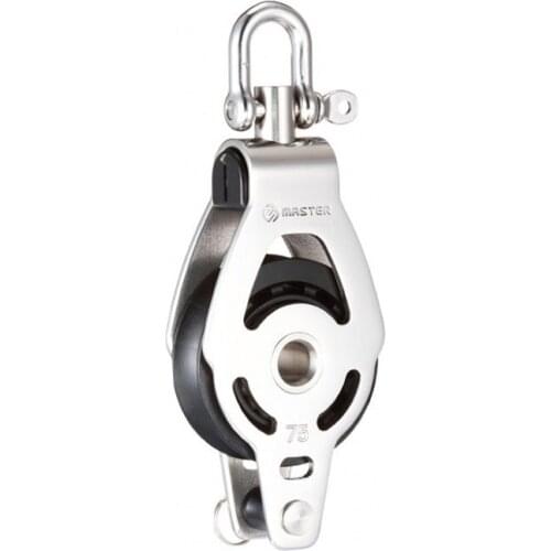 Marine Boat Yacht Sailboat Dinghy 75mm 2 15/16 Inch Stainless Steel Single Swivel Shackle Becket Block Master SSC-7502F