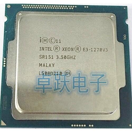 Original Intel E3-1270 V3 3.5GHz 4-cores 8 MB LGA1150 80 W Server Processor E3-1270V3 CPU free shipping