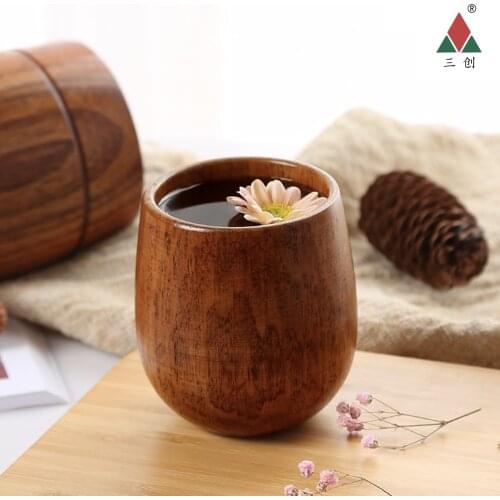 Nordic pot-bellied cup creative wooden wooden cup cup real wood the hot tea cup custom