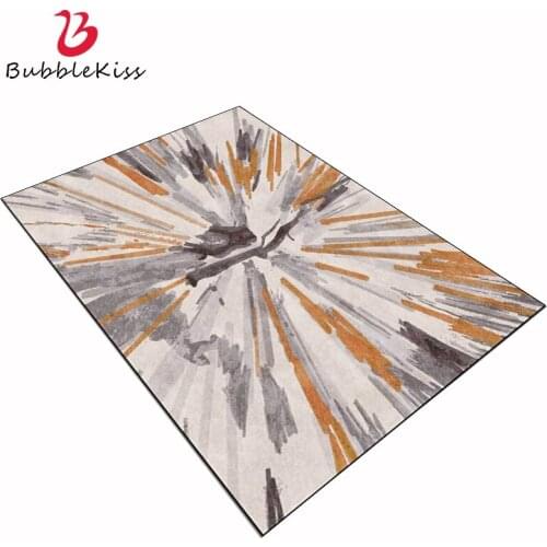Bubble Kiss Fashion Living Room Carpet Modern Art Abstract Bloom Gray Orange Area Rugs For Bed Room Floor Mat Home Decor Carpet