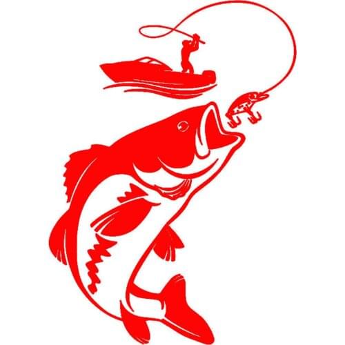 Fishing Fisherman Fish Boat Reflective Car-Styling Vehicle Decals Sticker Decor Waterproof PVC Car Stickers